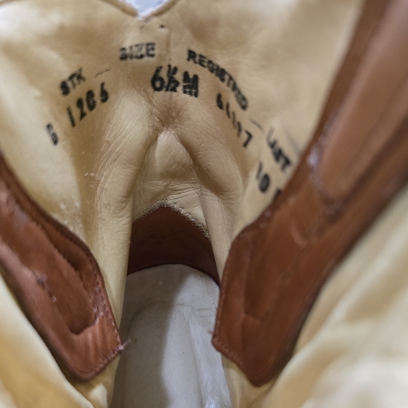 CORRAL Cowgirl Fringe Whip Stitch Short Boot Snip Toe Cognac Leather Women 6.5 - Picture 11 of 12